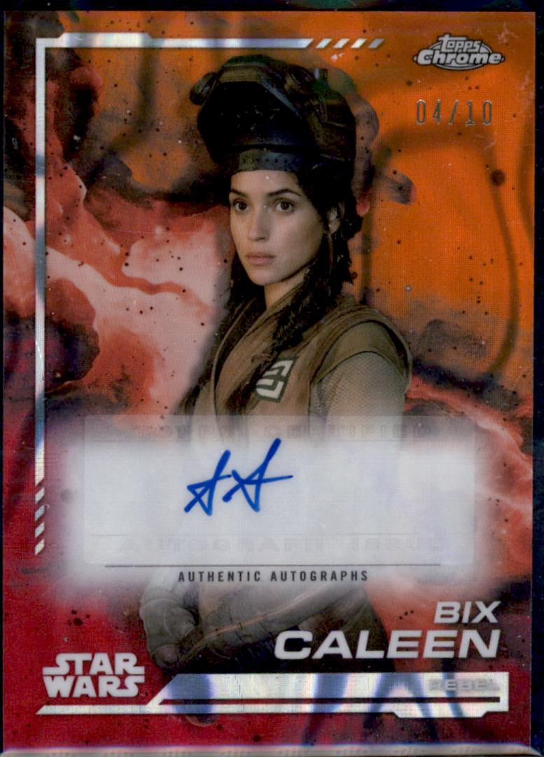 Adria Arjona as Bix Caleen [Mustafar Lava Refractor] #AU-AA Star Wars 2024 Topps Chrome Autograph