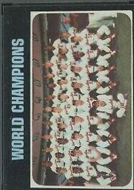 World Champions Orioles #1 Baseball Cards 1971 Topps