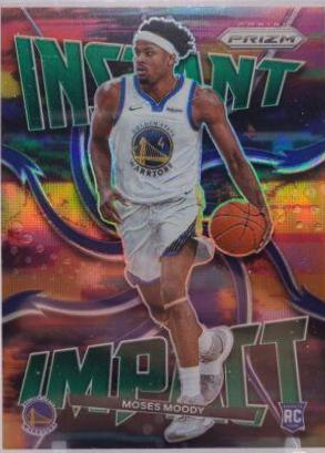 Moses Moody [Green Prizm] #24 Basketball Cards 2021 Panini Prizm Instant Impact