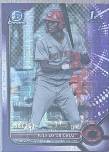 Elly deals De La Cruz Mojo 1st Bowman Chrome 2022 Prospects Mega Box #BCP-50 Refractor