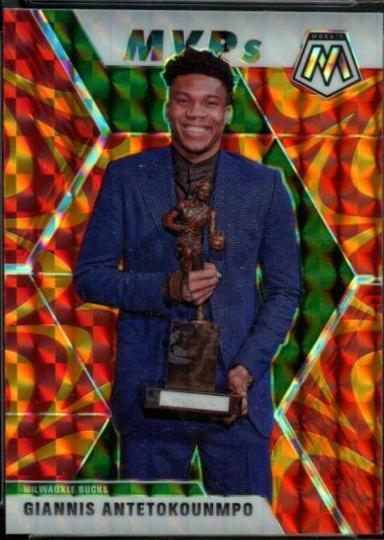 Giannis Antetokounmpo [Reactive Orange] #297 Basketball Cards 2019 Panini Mosaic