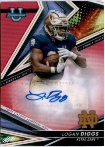 Logan Diggs [Red] #BA-LD Football Cards 2022 Bowman's Best University Autographs