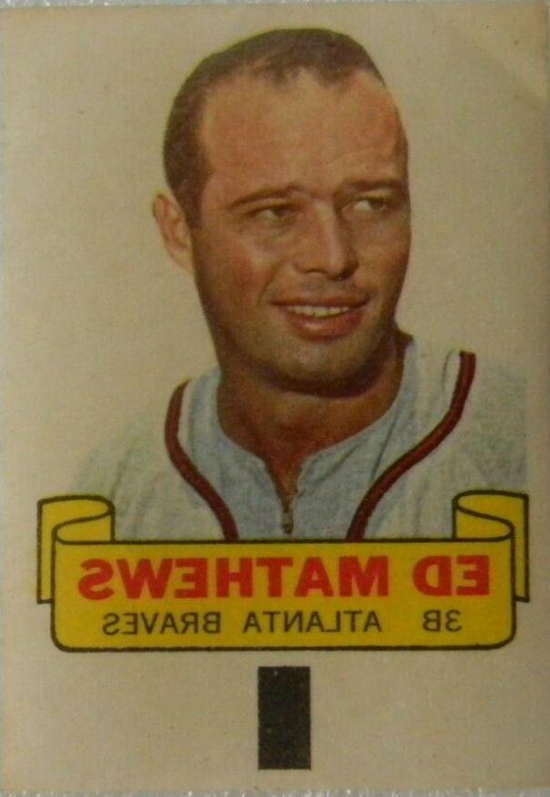 Ed Mathews Baseball Cards 1966 Topps Rub Offs