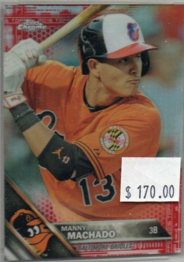 Manny Machado [Red Refractor] #30 Baseball Cards 2016 Topps Chrome