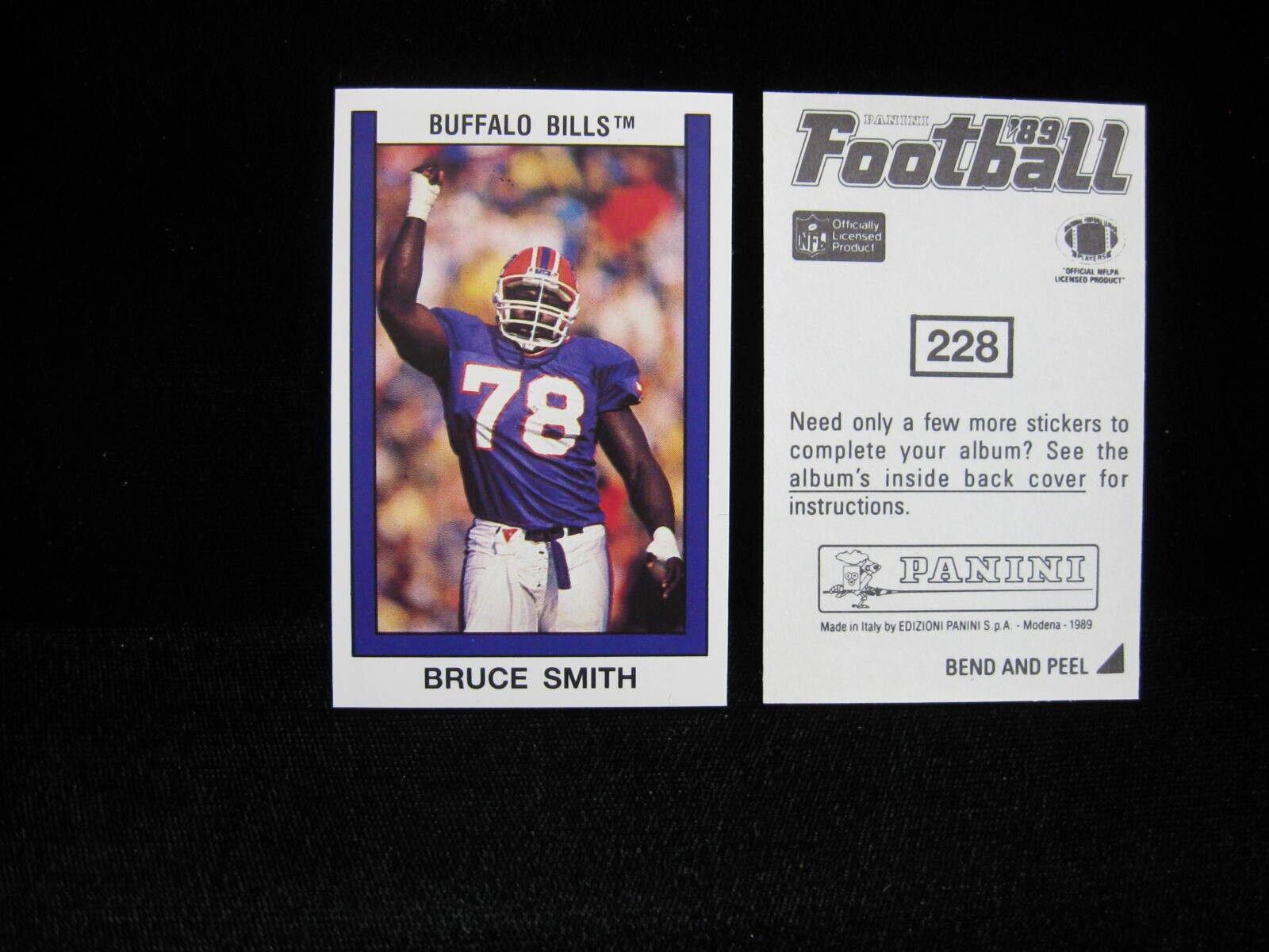 Bruce Smith #228 Football Cards 1989 Panini Sticker