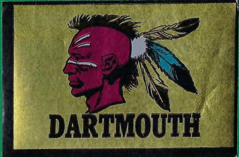 Dartmouth Indians Football Cards 1960 Topps Metallic Stickers