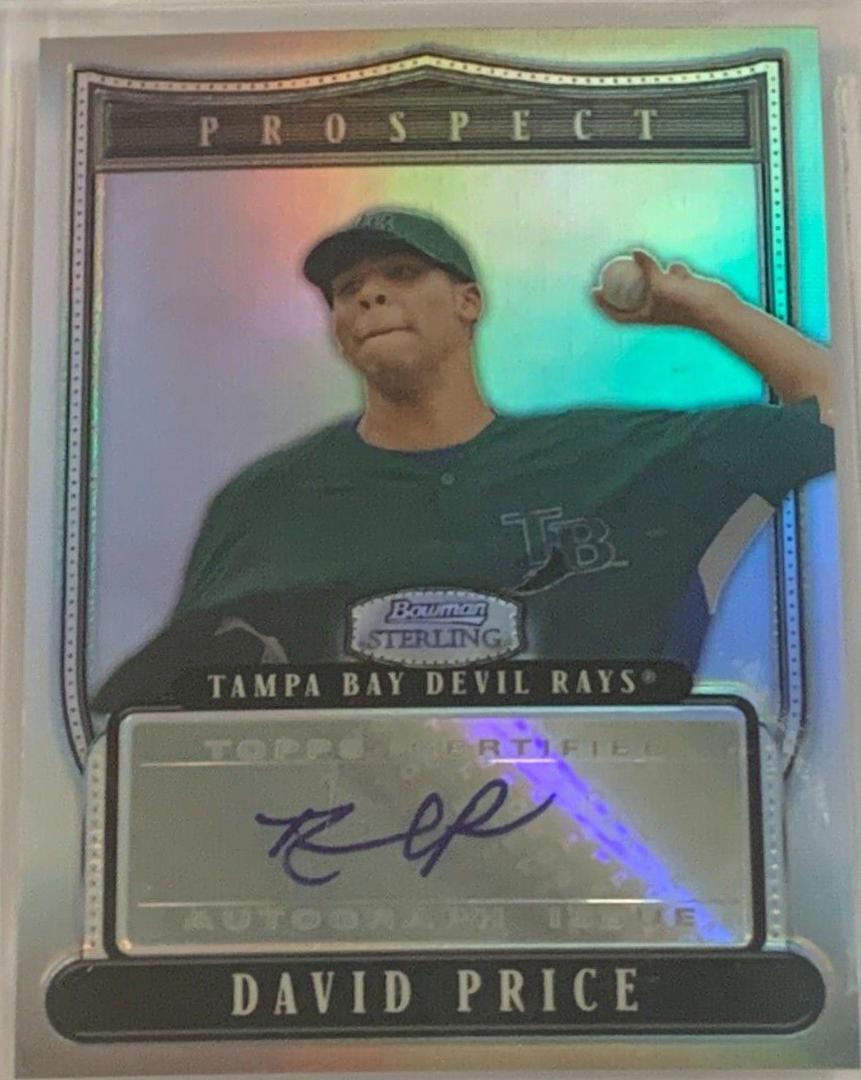 David Price [Autograph Refractor] #DPP Baseball Cards 2007 Bowman Sterling Prospects