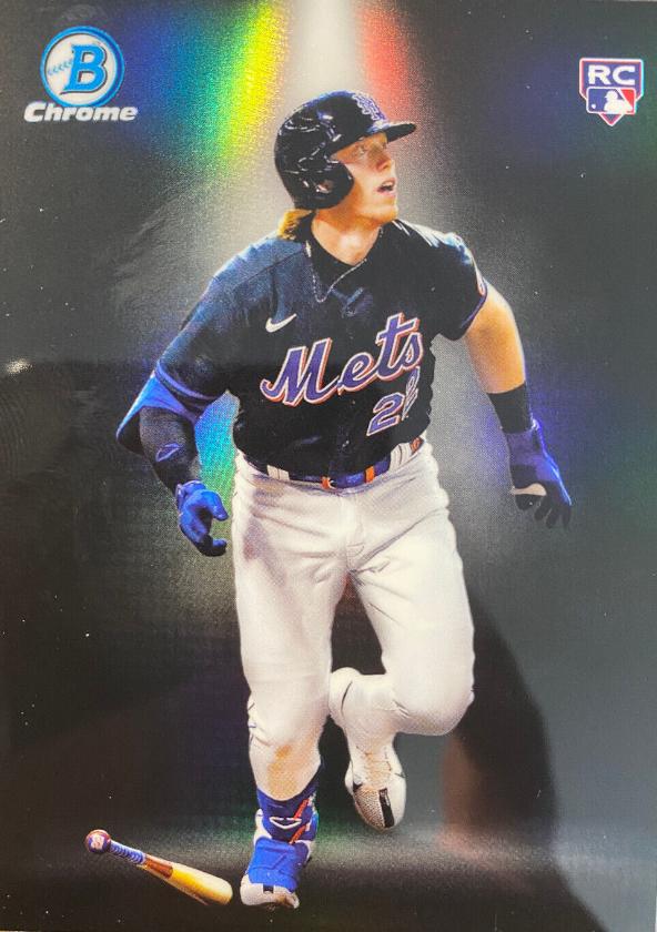 2023 Bowman Brett Baty Blue Mojo Refractor /175 #80 RC New sold York Mets Color Match