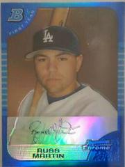 Russ Martin [Blue Refractor] #224 Baseball Cards 2005 Bowman Chrome Prices