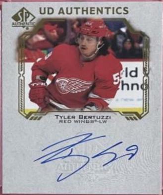 Tyler Bertuzzi #UDA-TB Hockey Cards 2021 SP Authentic UD Autographs