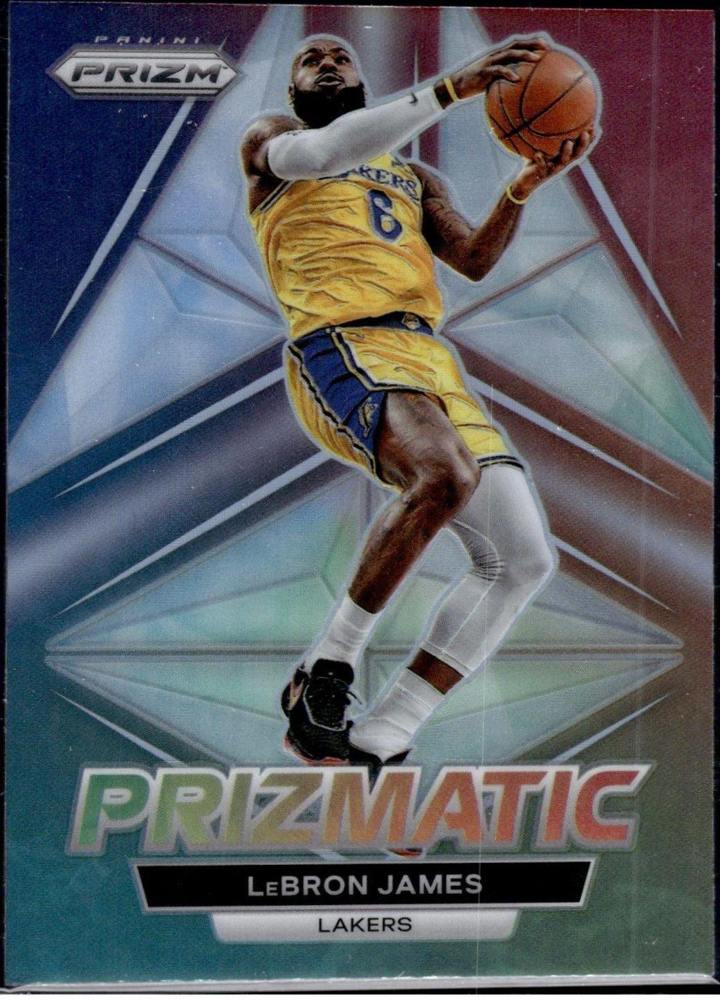 LeBron James [Silver] #9 Basketball Cards 2022 Panini Prizm Prizmatic