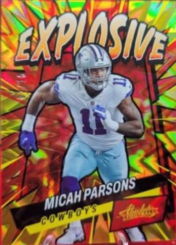 Micah Parsons [Gold] #E33 Football Cards 2022 Panini Absolute Explosive