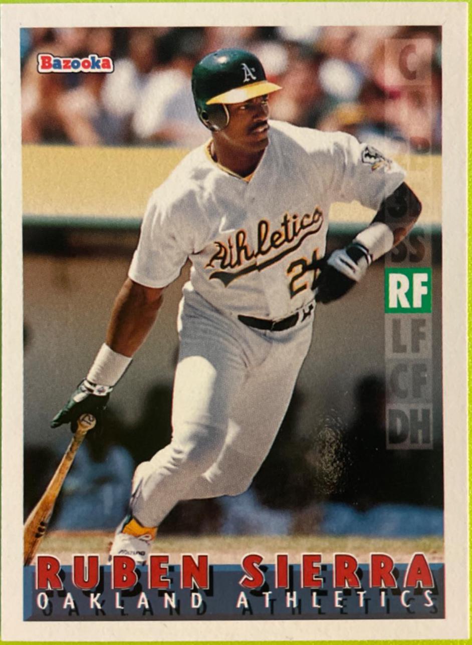 Ruben Sierra #100 Baseball Cards 1995 Bazooka