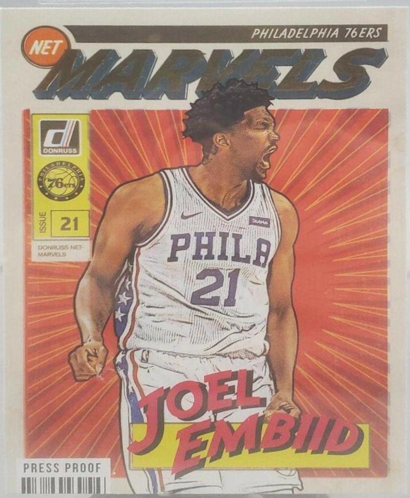 Joel Embiid [Press Proof] #20 Basketball Cards 2019 Panini Donruss Net Marvels