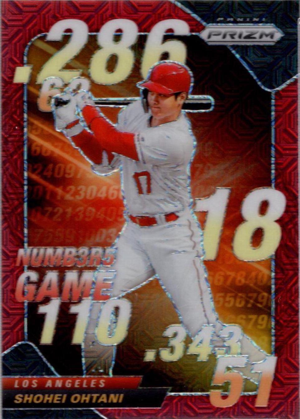 Shohei Ohtani [Red Mojo] #NG-8 Prices | 2020 Panini Prizm Numbers Game ...