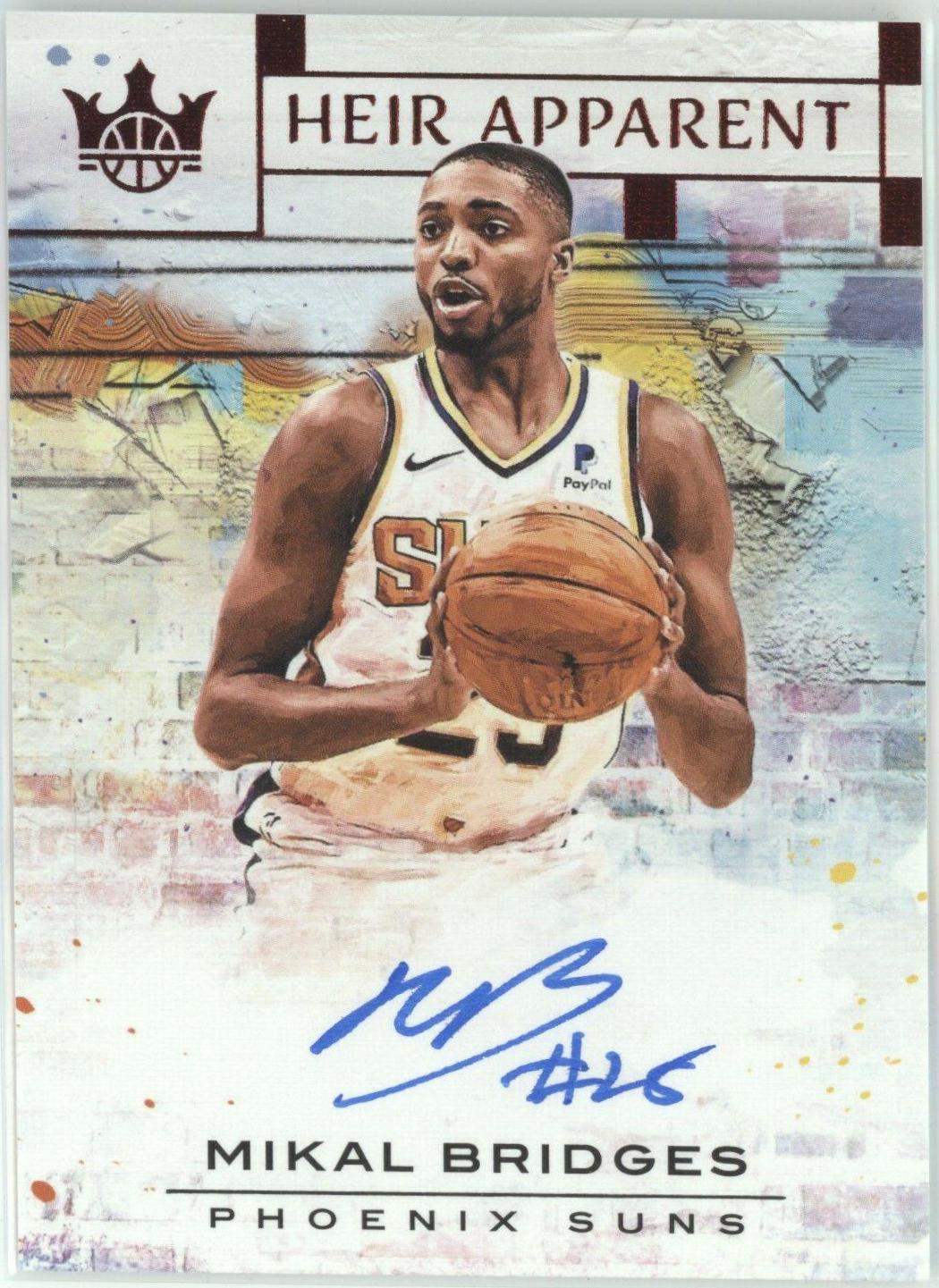 Mikal Bridges #MKB Basketball Cards 2018 Panini Court Kings Heir Apparent Autographs