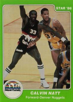 Calvin Natt #55 Basketball Cards 1986 Star