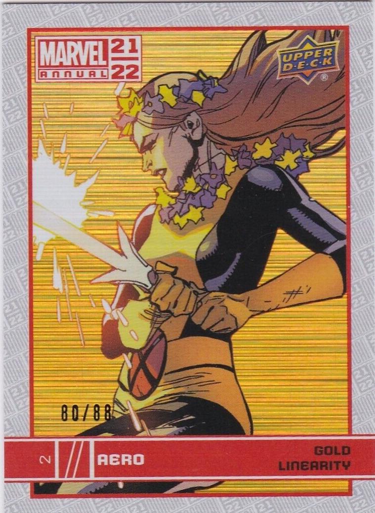 Aero [Gold Linearity] #2 Marvel 2021 Upper Deck Annual