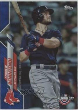 Andrew Benintendi [Blue Foil] #166 Baseball Cards 2020 Topps Opening Day