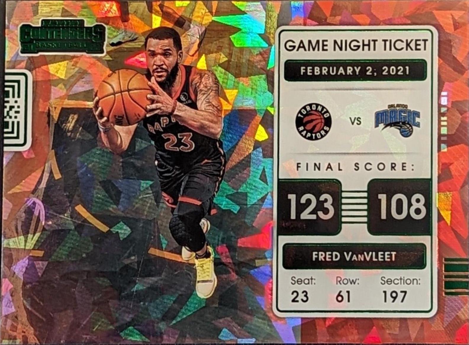 Fred VanVleet [Cracked Ice] #10 Basketball Cards 2021 Panini Contenders Game Night Ticket