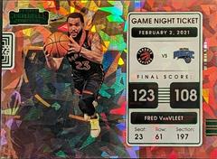 Fred VanVleet [Cracked Ice] #10 Basketball Cards 2021 Panini Contenders Game Night Ticket Prices