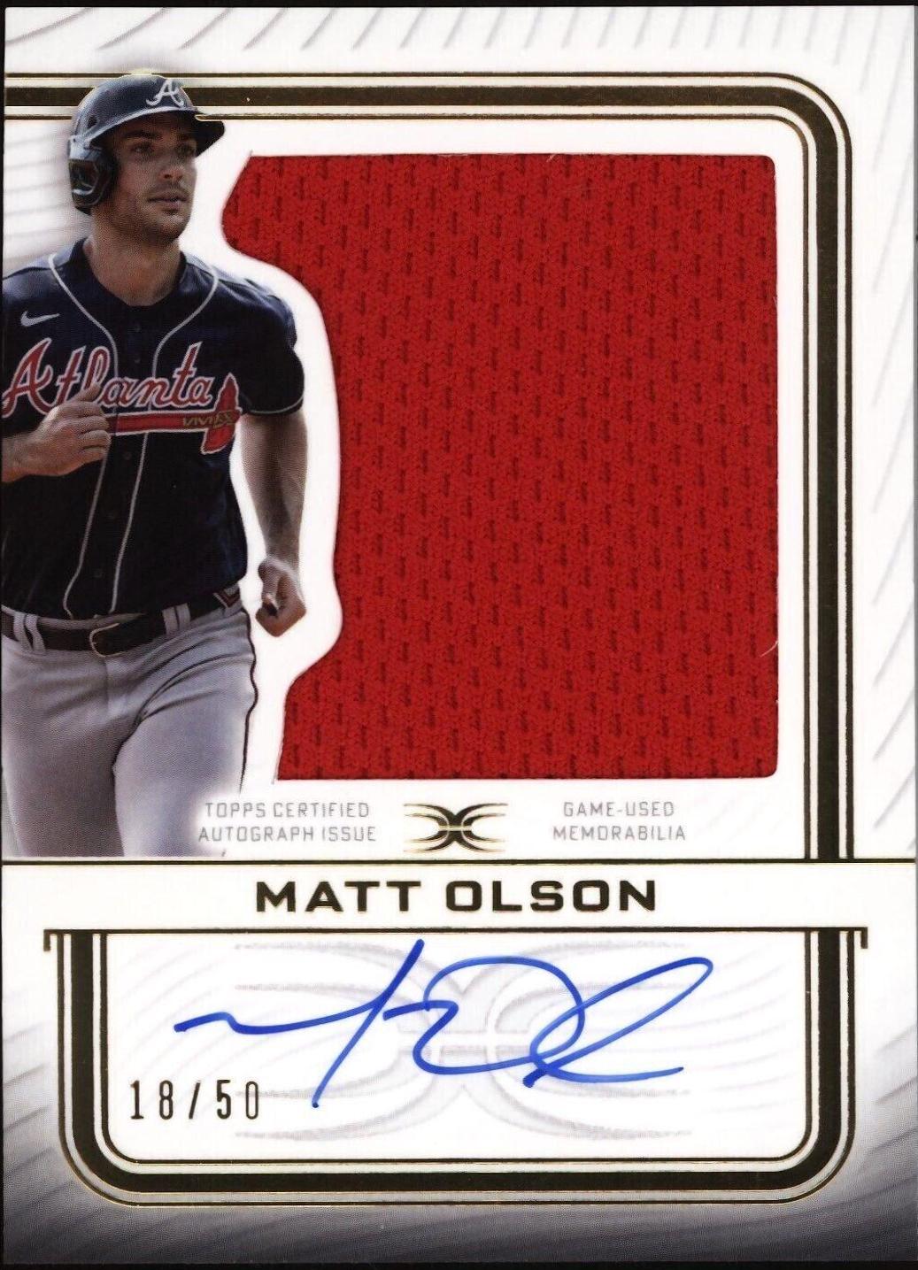 Matt Olson #ARC-MO Baseball Cards 2023 Topps Definitive Autograph Relic Collection