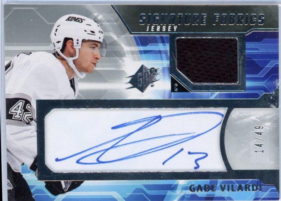 Gabe Vilardi #SF-GV Hockey Cards 2021 SPx Signature Fabrics