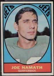 Joe Namath #98 Football Cards 1967 Topps Milton Bradley