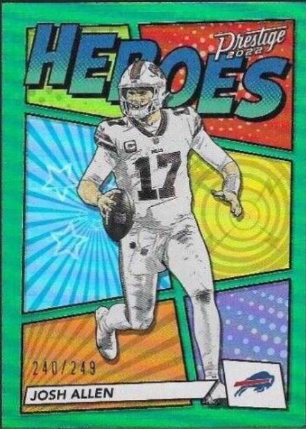 Josh Allen [Green] #H-6 Football Cards 2022 Panini Prestige Heroes