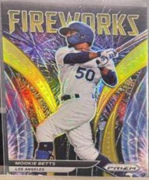 Mookie Betts [Gold Prizm] #F-8 Baseball Cards 2022 Panini Prizm Fireworks