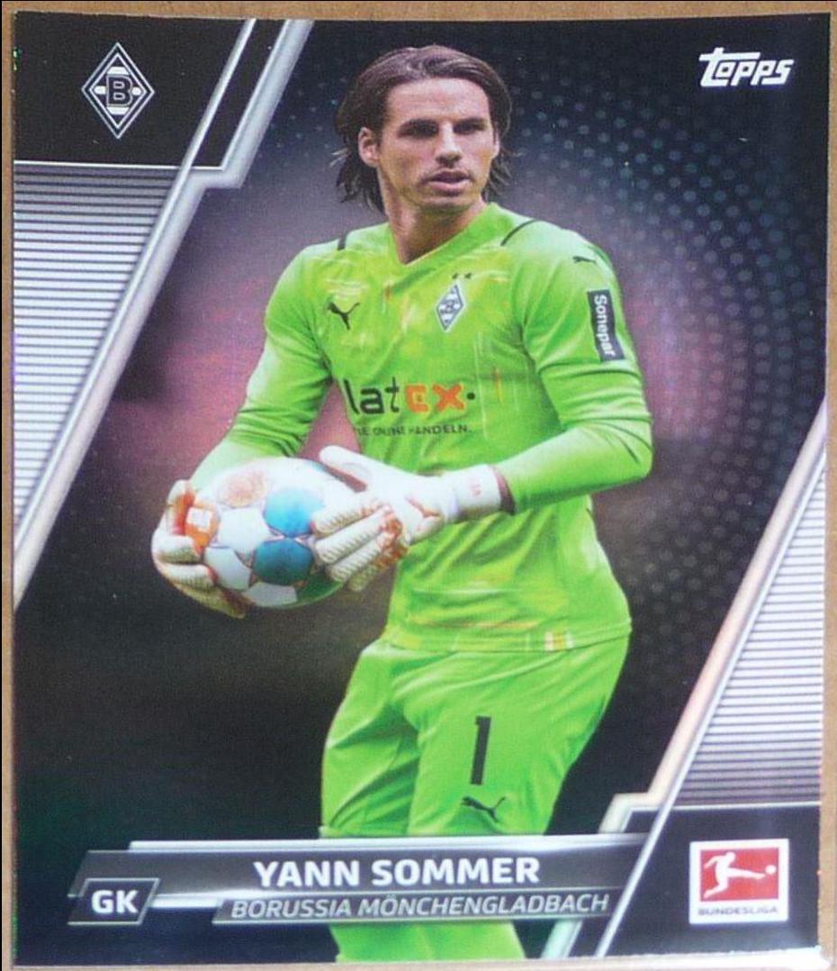 Yann Sommer [Black Foil] #148 Soccer Cards 2021 Topps Bundesliga