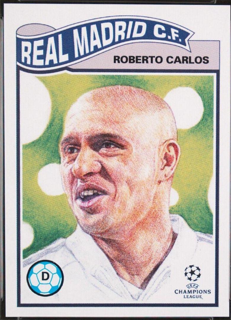 Roberto Carlos #325 Soccer Cards 2021 Topps Living UEFA Champions League