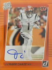 Ja'Marr Chase [Autograph Orange] #262 Football Cards 2021 Panini Donruss Prices