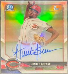 Hunter Greene [Refractor] #CPA-HG Baseball Cards 2018 Bowman Chrome Prospects Autographs Prices