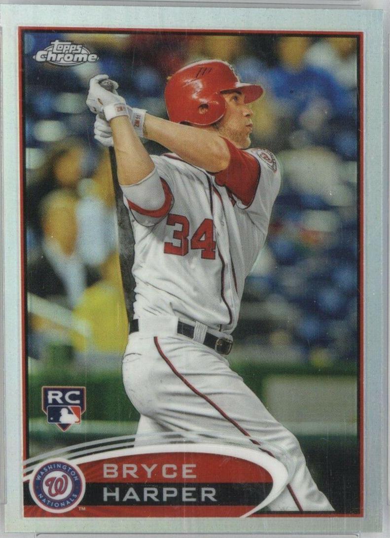 Bryce Harper [Hitting Refractor] #196 Baseball Cards 2012 Topps Chrome