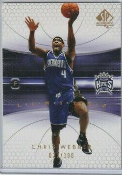 Chris Webber #73 Basketball Cards 2004 SP Authentic