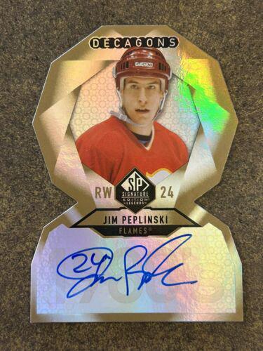 Jim Peplinski [Gold Autograph] #DC-52 Hockey Cards 2020 SP Signature Edition Legends Decagons