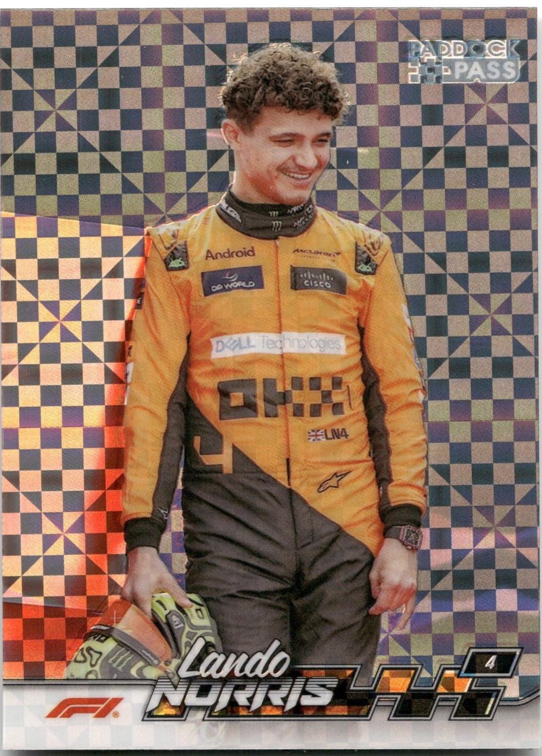 Lando Norris [XFractor Chrome] 7 Prices 2024 Topps Paddock Pass