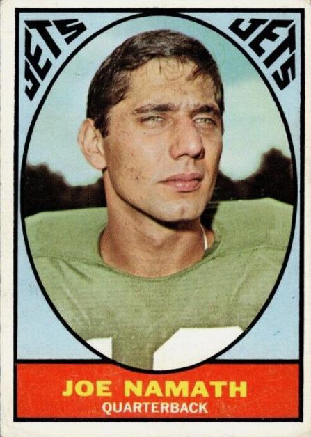 Outlet 1967 Topps BROADWAY Joe HOF JETS