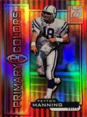 Peyton Manning [Red] #35 Football Cards 1999 Panini Donruss Elite Primary Colors