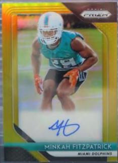 Minkah Fitzpatrick [Gold Prizm] #43 Football Cards 2018 Panini Prizm Rookie Autographs