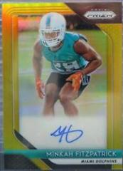 Minkah Fitzpatrick [Gold Prizm] #43 Football Cards 2018 Panini Prizm Rookie Autographs Prices