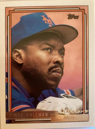 Vincent Coleman [Winner] | Ungraded | 1992 Topps Gold