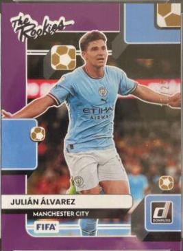 Julian Alvarez [Purple] #22 Soccer Cards 2022 Panini Donruss The Rookies