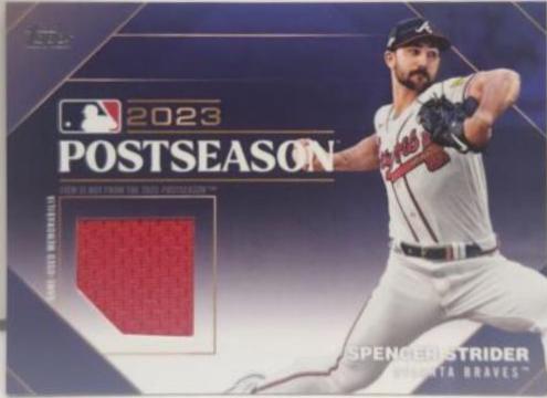 Spencer Strider #PPR-SS Baseball Cards 2024 Topps Postseason Performance Relic