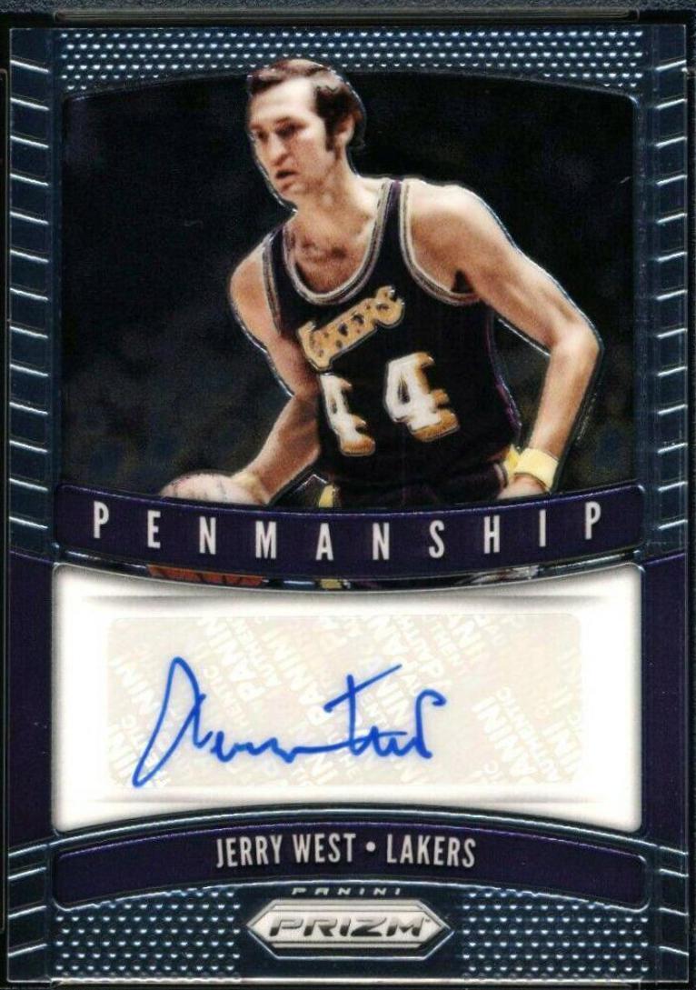 Jerry West #PM-JWS Basketball Cards 2019 Panini Prizm Penmanship