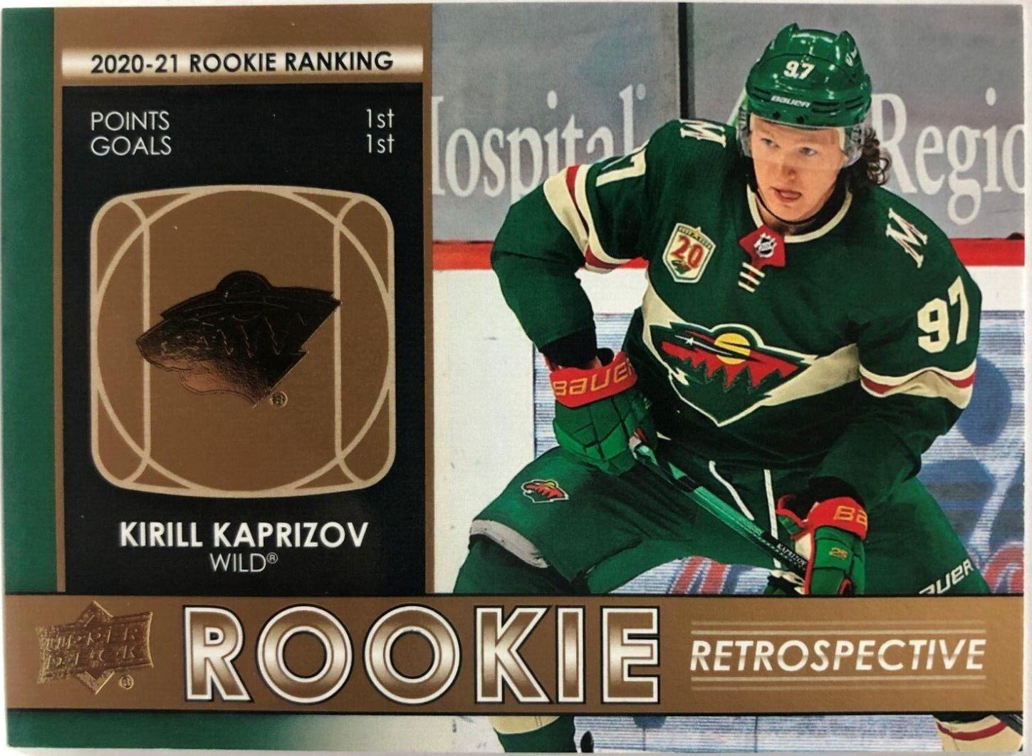 Kirill Kaprizov [Gold] #RR-1 Hockey Cards 2021 Upper Deck Rookie Retrospective