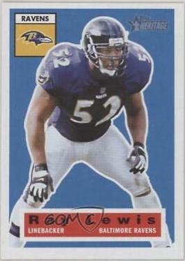 Ray Lewis #1 Football Cards 2001 Topps Heritage