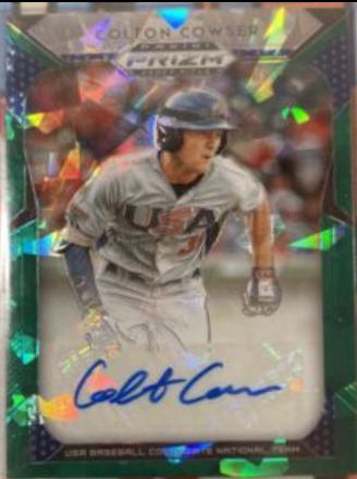 Colton Cowser [Green Ice Prizm] #103 Baseball Cards 2019 Panini Prizm Draft Picks Autographs