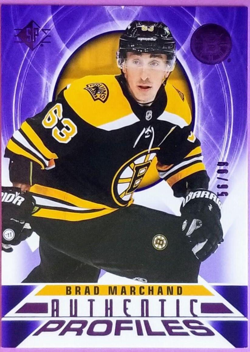 Brad Marchand [Purple] #AP-7 Hockey Cards 2020 SP Authentic Profiles